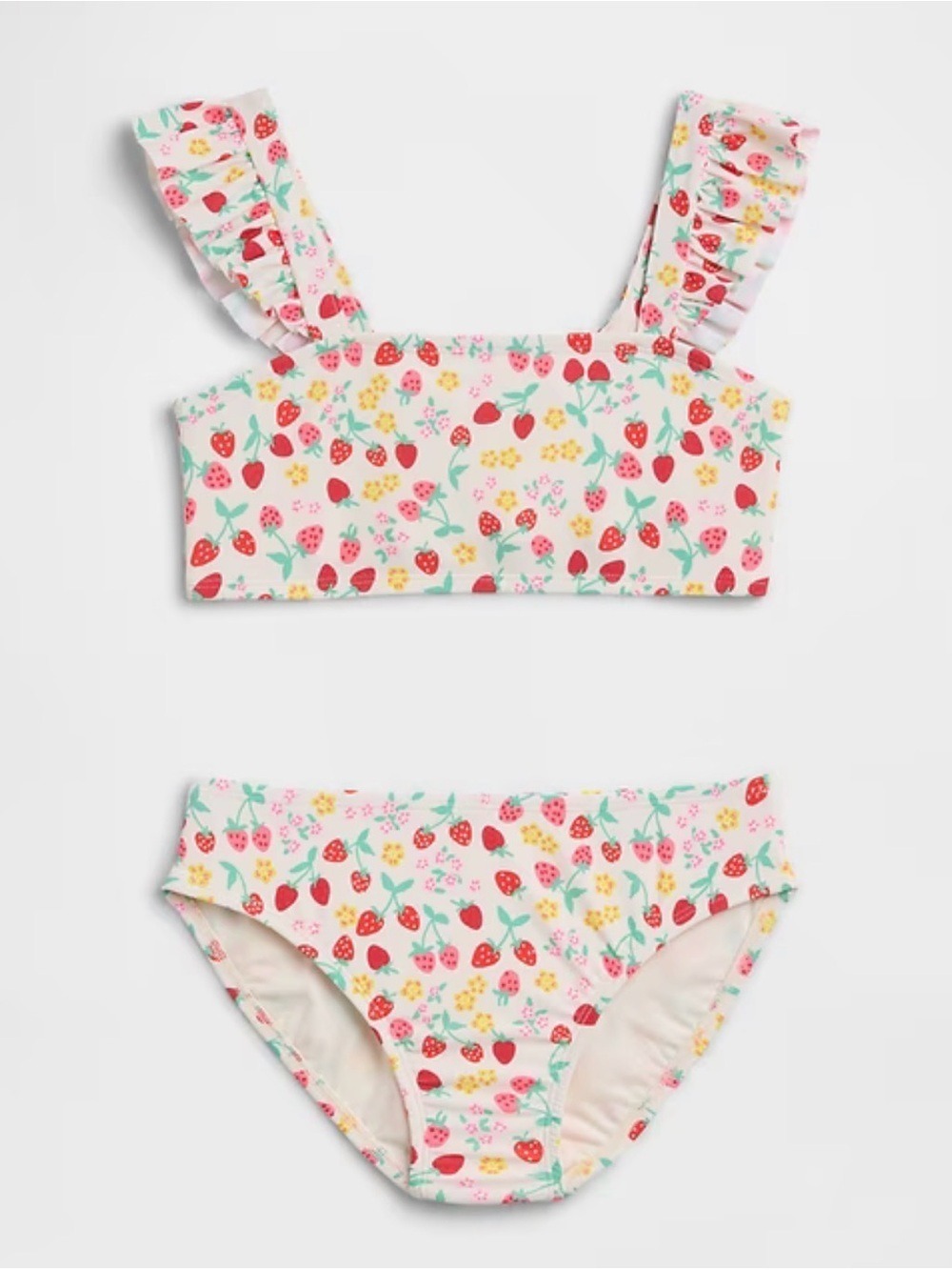 Gap Kids Girls Strawberries Novelty Print Two-Piece Swimsuit NWT 12 XL Vacation